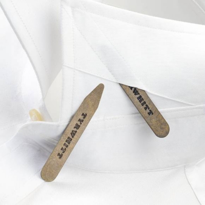 Charles Tyrwhitt Solid brass Collar stiffeners cut away