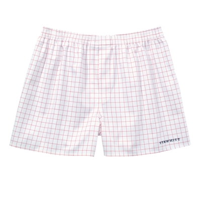 Charles Tyrwhitt Classic Red Twill Check Sea Island Boxer Short