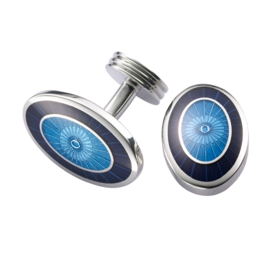 Blue Starburst Enamel Cufflinks