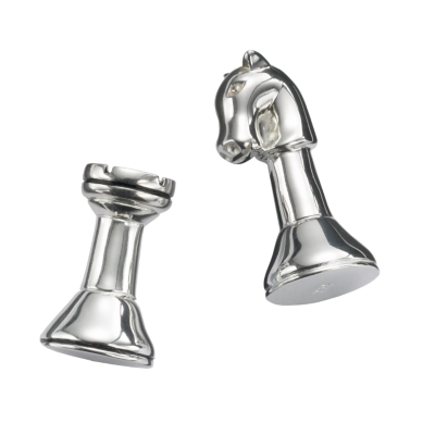 Sterling Silver Chess Pieces Cufflinks