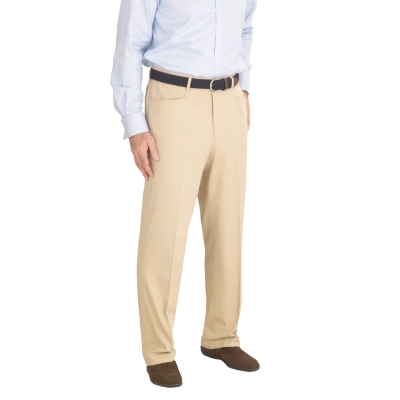 Charles Tyrwhitt Stone Smart Cotton Trousers