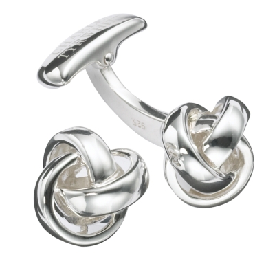 Classic Sterling Silver Large Knot Cufflinks