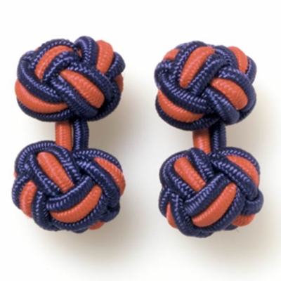 Navy and Red Silk Knots