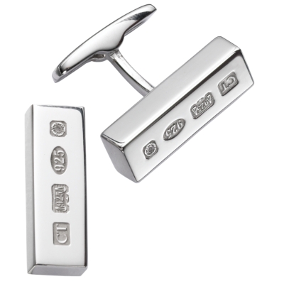 Charles Tyrwhitt Classic Sterling Silver Ingot Cufflinks