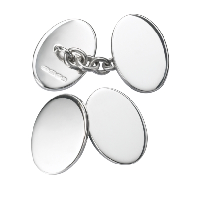 Charles Tyrwhitt Classic Sterling Silver Oval Cufflinks