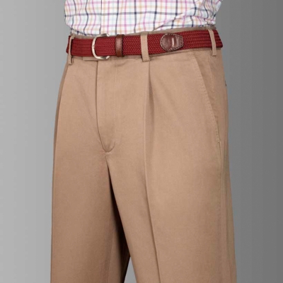 Charles Tyrwhitt Mushroom Single Pleat Chino