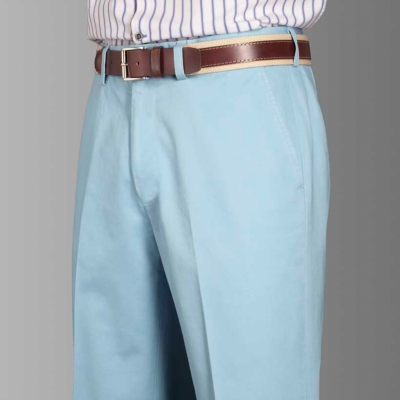 Soft Blue Flat Front Chino