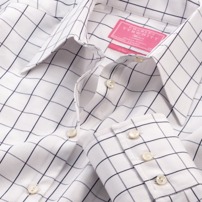 Navy Check Classic Non-iron Shirt