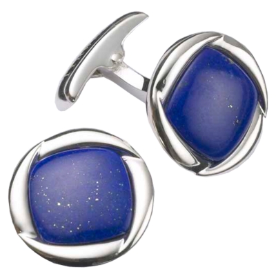 Sterling Silver & Lapis Cufflink