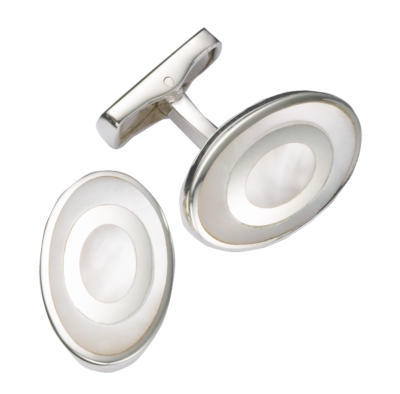 Sterling Silver & Mother-of- Pearl Cufflink