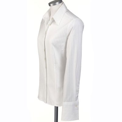 Charles Tyrwhitt White Satin Stripe Tailored Shirt