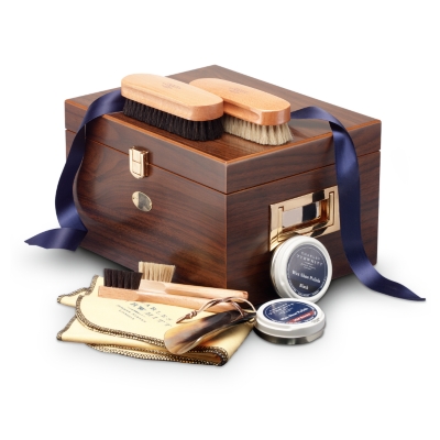 Charles Tyrwhitt Walnut Boxed Shoe Care Kit