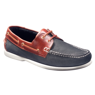 Charles Tyrwhitt Navy Nubuck White Sole Boat Shoes