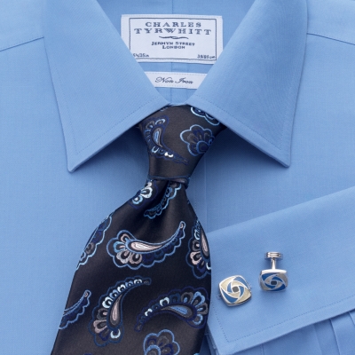 Charles Tyrwhitt Cornflower Twill Non-iron Classic Shirt