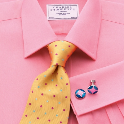 Charles Tyrwhitt Bright Pink Poplin Shirt