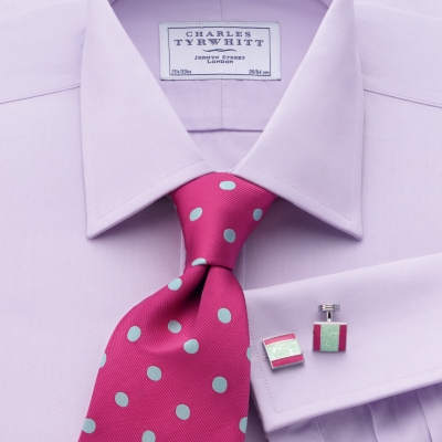 Charles Tyrwhitt Lilac Poplin Shirt