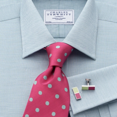 Charles Tyrwhitt Murray Green Textured Classic Shirt