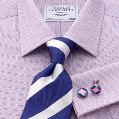 Charles Tyrwhitt Murray Pink Textured Classic Shirt