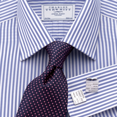 Charles Tyrwhitt Douglas Blue Stripe Classic Shirt