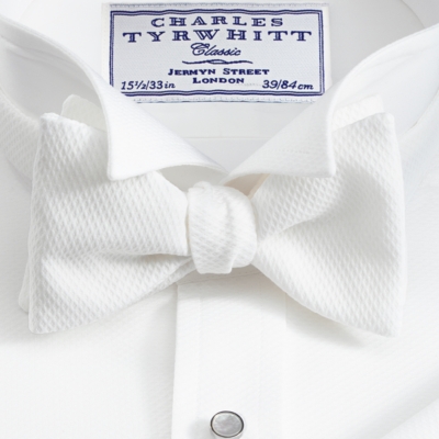 Charles Tyrwhitt White Marcella Self-Tie Bow Tie