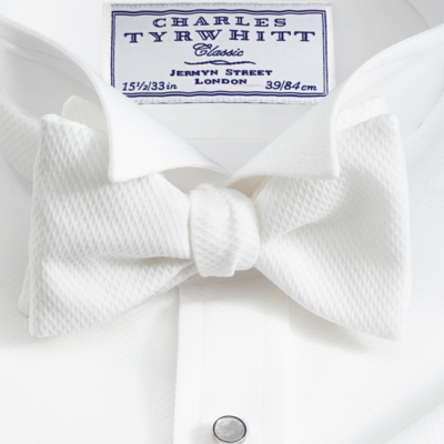 White Marcella Self-Tie Bow Tie