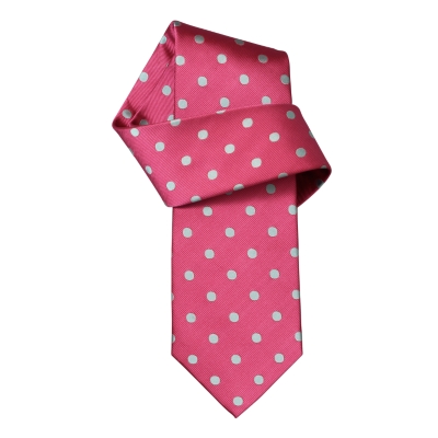 Charles Tyrwhitt Arden Magenta Spot Woven Tie