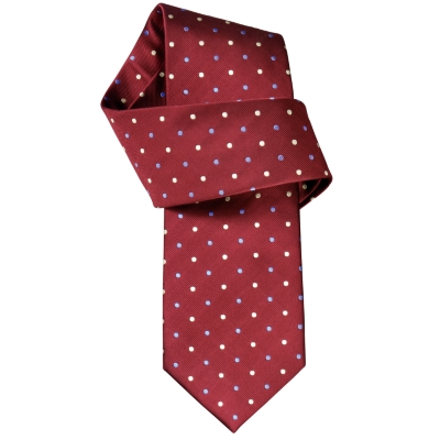 Charles Tyrwhitt Barton Burgundy Spot Woven Tie