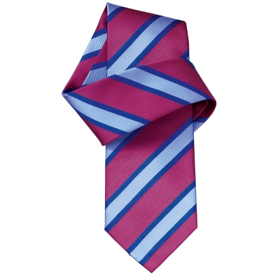 Charles Tyrwhitt Barlow Magenta Stripe Woven Tie