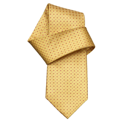 Charles Tyrwhitt Fenton Gold Motif Woven Tie