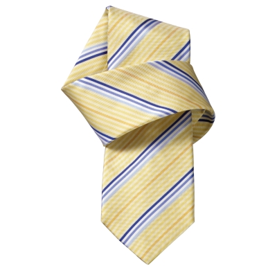 Charles Tyrwhitt Bernard Gold Stripe Handmade Woven Tie