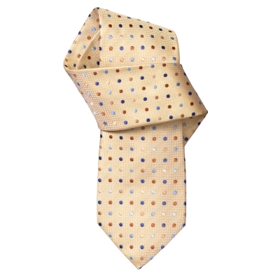 Charles Tyrwhitt Carter Gold Spot Handmade Woven Tie
