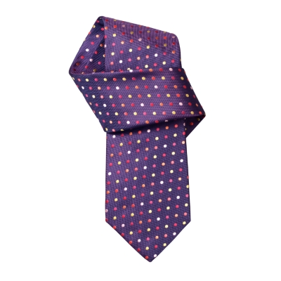Charles Tyrwhitt Carter Navy Spot Handmade Woven Tie