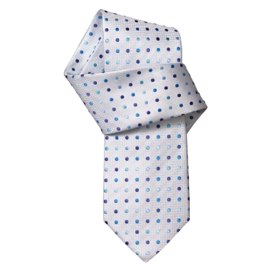 Charles Tyrwhitt Carter Silver Spot Handmade Woven Tie