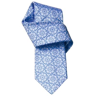 Charles Tyrwhitt Dixon Sky Motif Handmade Woven Tie