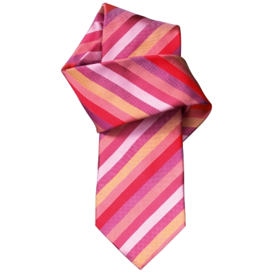 Charles Tyrwhitt Grayson Crimson Multi-Stripe Handmade Woven Tie