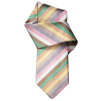 Charles Tyrwhitt Grayson Pastel Multi-Stripe Handmade Woven Tie