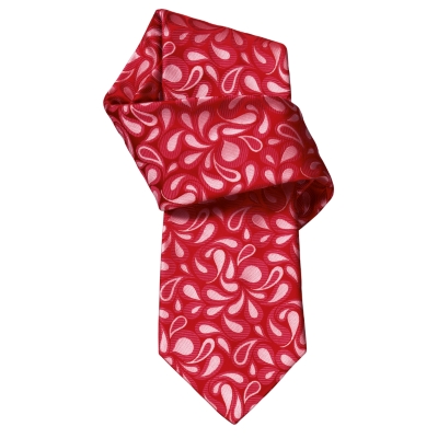 Charles Tyrwhitt Holt Red Large Paisley Handmade Woven Tie