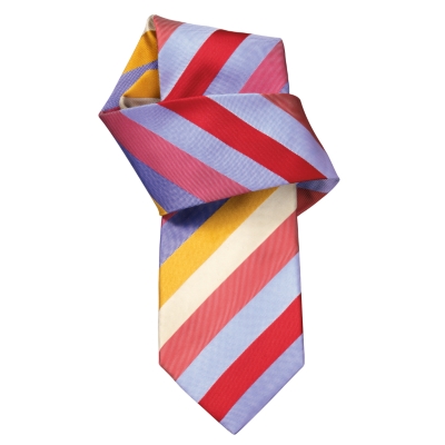 Charles Tyrwhitt Harper Red Multi-Stripe Handmade Woven Tie
