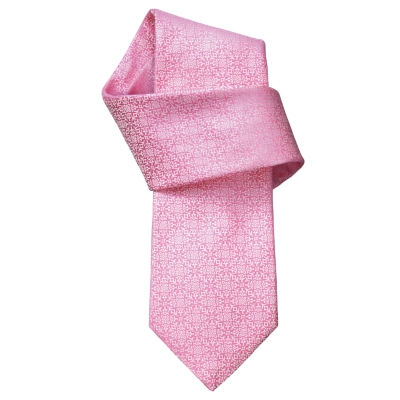 Charles Tyrwhitt Marcus Pink Motif Handmade Woven Tie