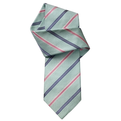 Charles Tyrwhitt Oliver Mint Stripe Grenadine Woven Tie