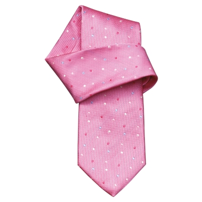 Charles Tyrwhitt Peter Pink Spot Handmade Woven Tie