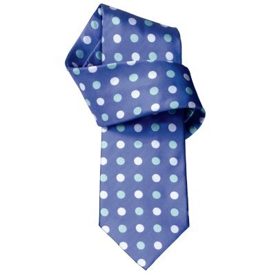 Charles Tyrwhitt Rufus Blue Spot Handmade Woven Tie