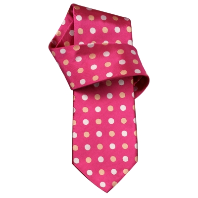 Charles Tyrwhitt Rufus Hot Pink Spot Handmade Woven Tie