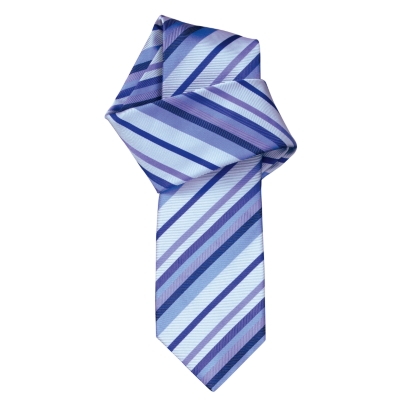 Charles Tyrwhitt Freddie Blue Stripe Handmade Woven Skinny Tie