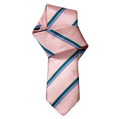 Charles Tyrwhitt Maxwell Pink Stripe Woven Skinny Tie