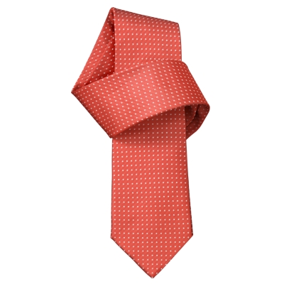 Arnold Red Mini-Spot Handmade Woven Skinny Tie
