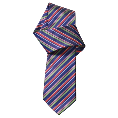 Charles Tyrwhitt Morton Royal Stripe Handmade Woven Skinny Tie