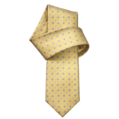 Charles Tyrwhitt Scott Gold Floral Motif Woven Skinny Tie