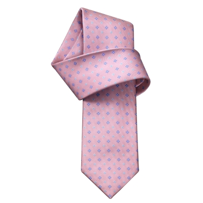 Charles Tyrwhitt Scott Pink Floral Motif Woven Skinny Tie