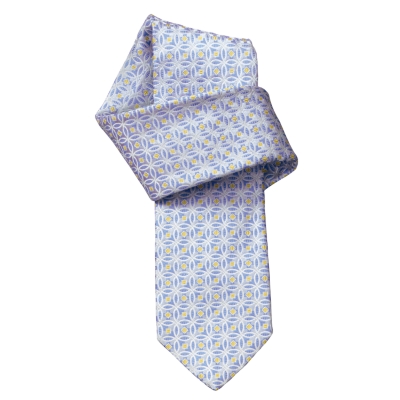 Charles Tyrwhitt Tom Sky Motif Handmade Woven Skinny Tie